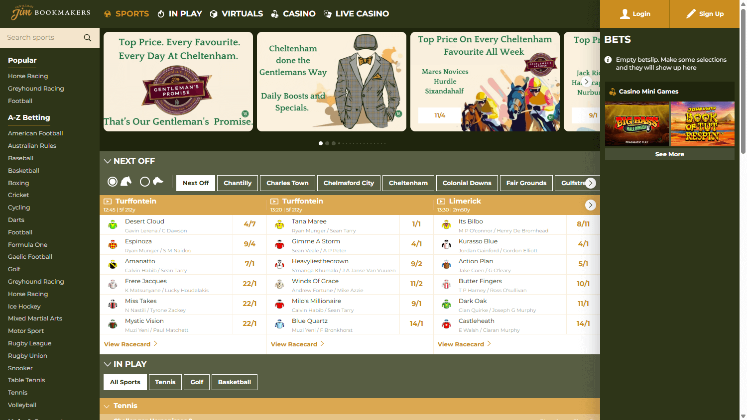 Gentleman Jim Casino Desktop screenshot